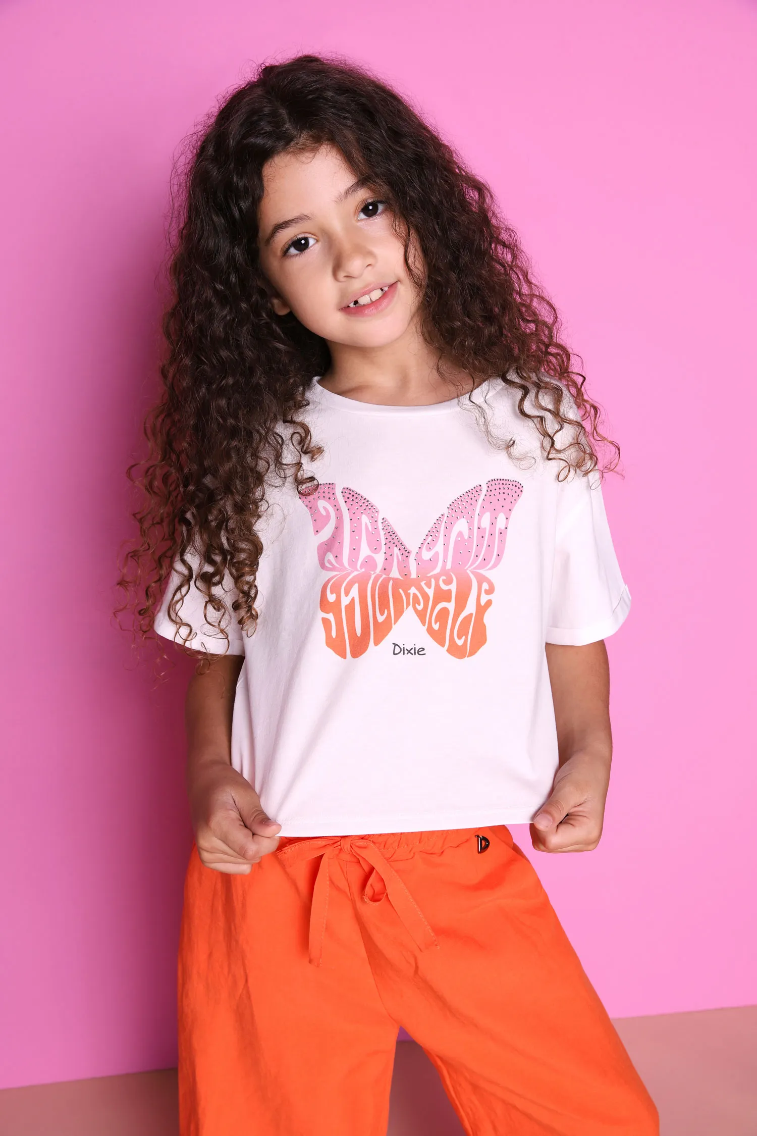 Dixie camiseta con estampado de mariposa