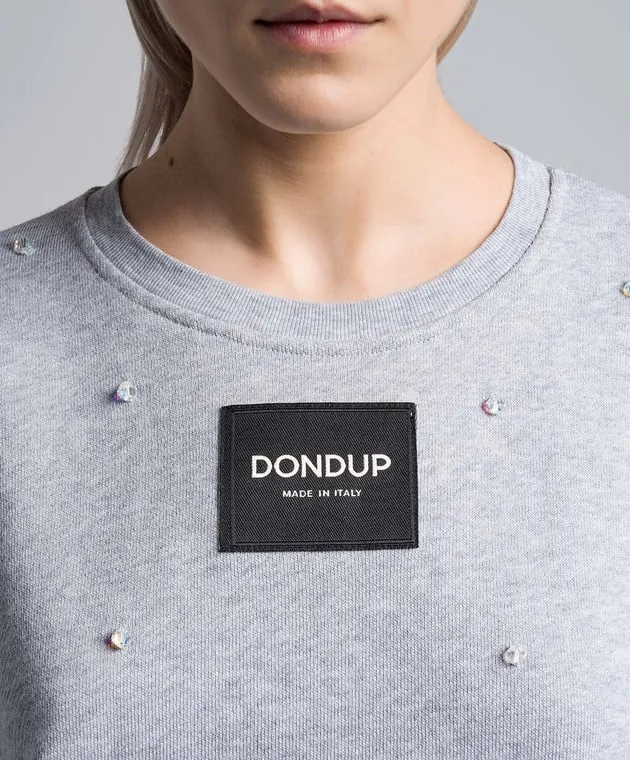Dondup Gray top with beads