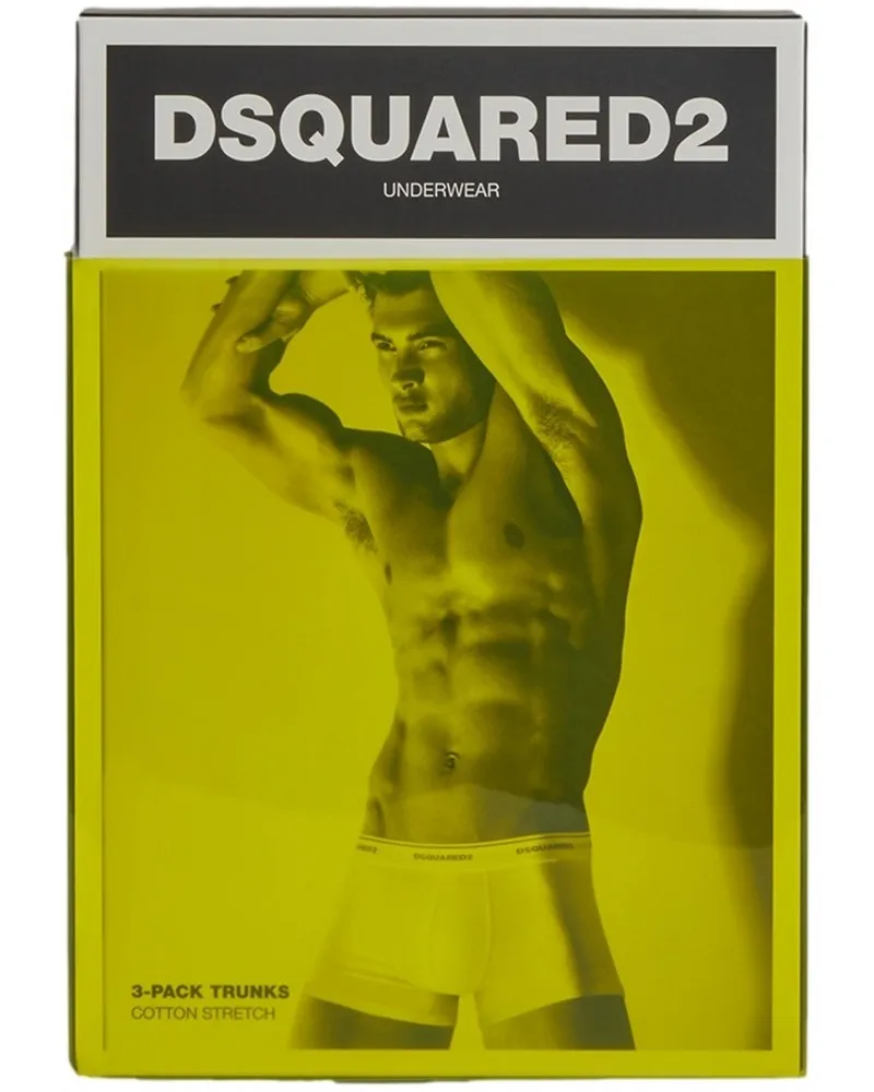 DSQUARED2  PACK 3 BóXER DE ALGODóN CON VIVO EN CINTURA