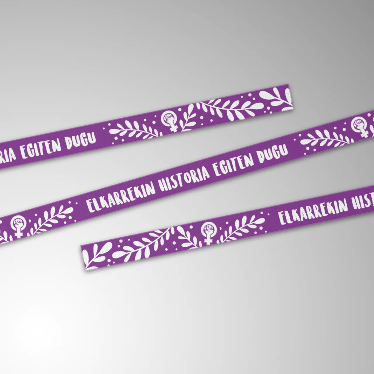 Elkarrekin Hisotria egiten dugu. 8M Pack de 10 pulseras de tela