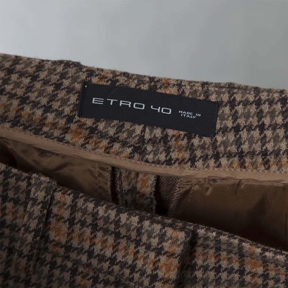 Etro Pantalón Pata de Gallo T 36