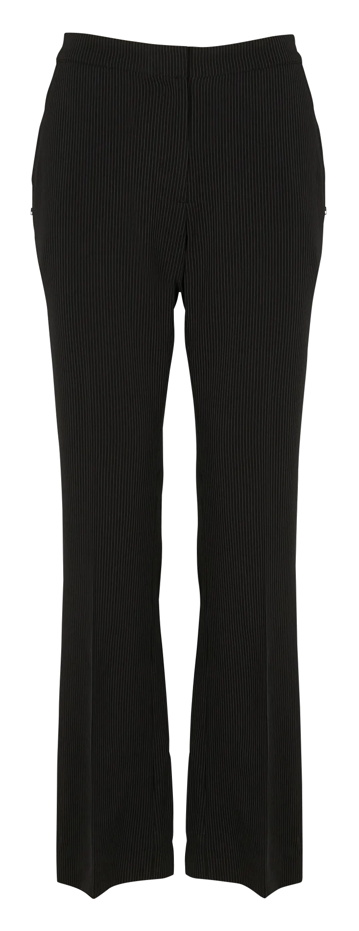 EVERY  PANTALóN DE LANA RECTO DE RAYAS EN NEGRO