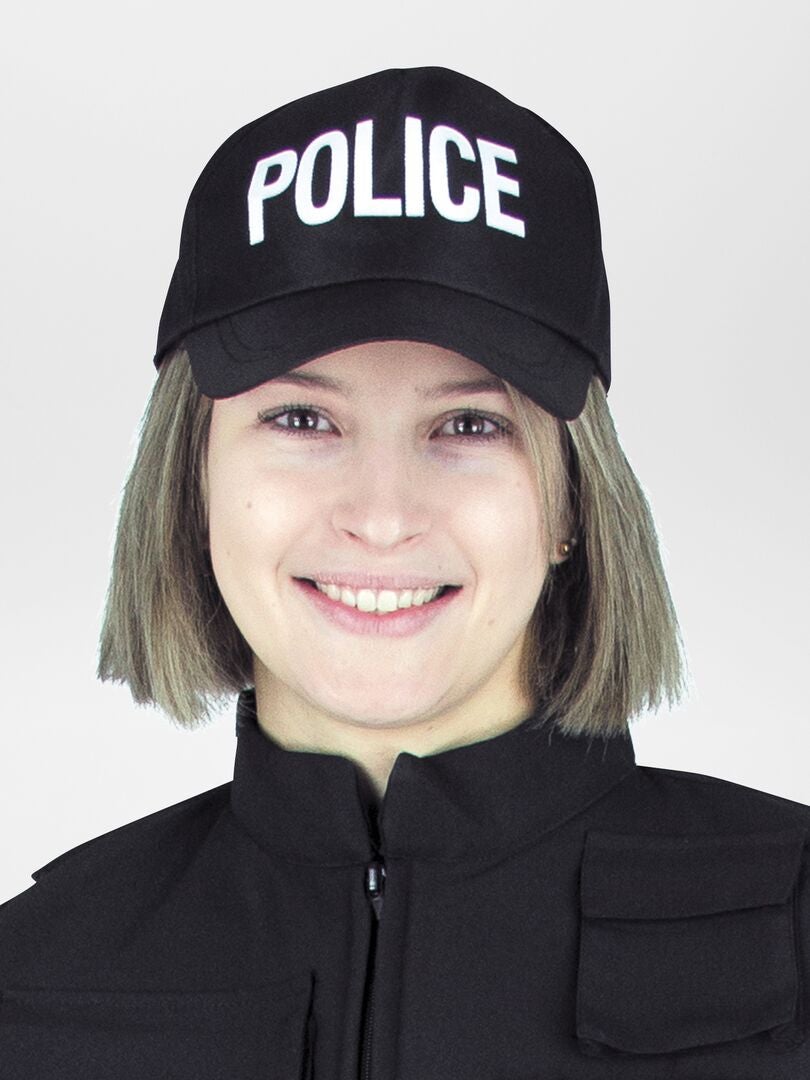 GORRA DE POLICíA  NEGRO