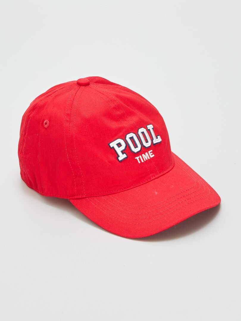 GORRA DE TELA 'POOL TIME'  ROJO