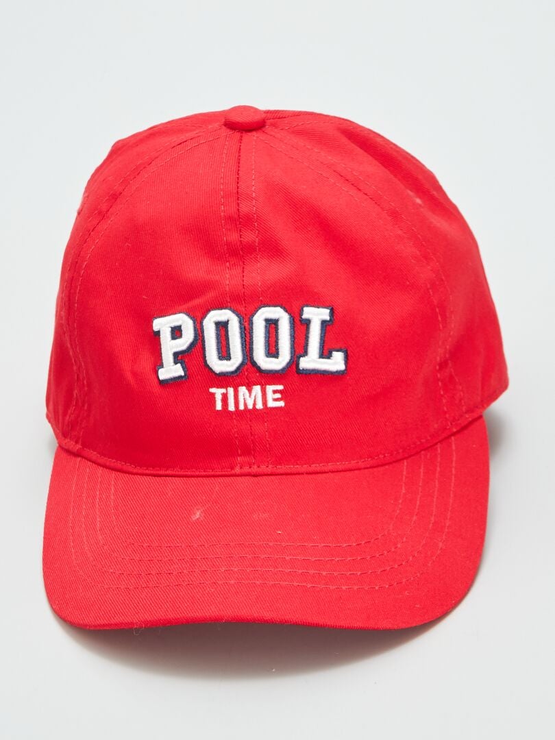 GORRA DE TELA 'POOL TIME'  ROJO