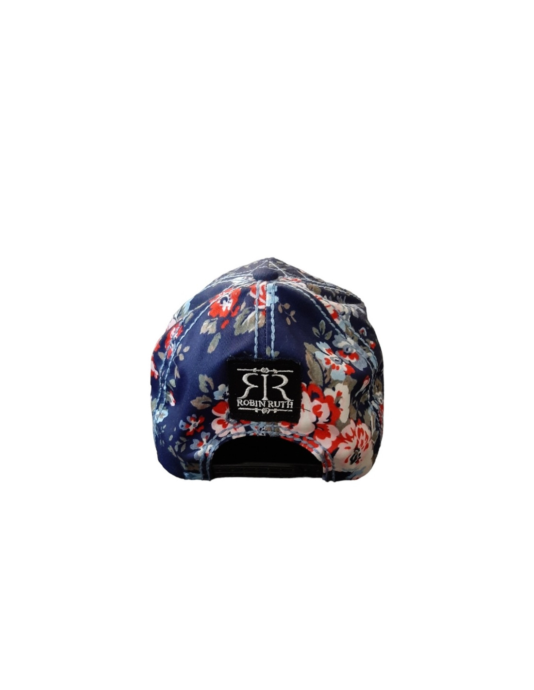 Gorra España Mujer Flores Azul Marino