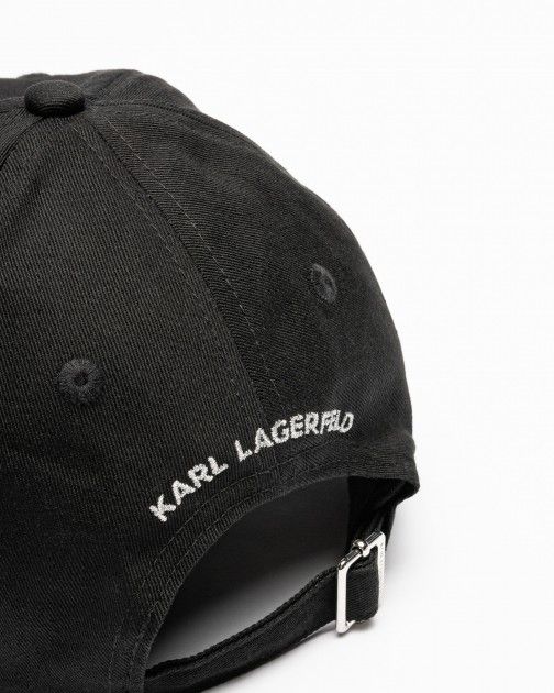 Gorra Karl Lagerfeld K/Ikonik 2.0 Karl RHNSTNS Cap Negro