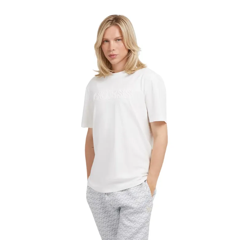 GUESS SS ALPHY FRONT LOGO TSHIRT "BEIGE"