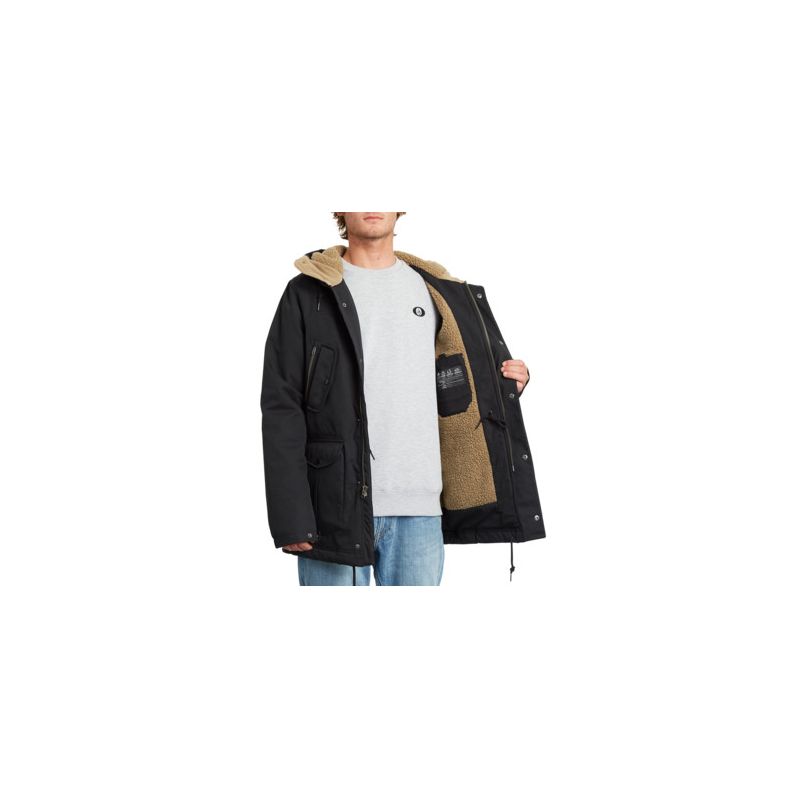 Hombre de la chaqueta Volcom Starget 5K (Negro)