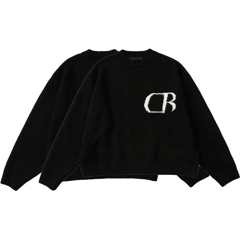 Hombres Mujeres Diseñadores Sweaters de ropa Lana CB Jacquard Technología Sweater Knit Outwear Femenina Outumn Winter Keep Warm 