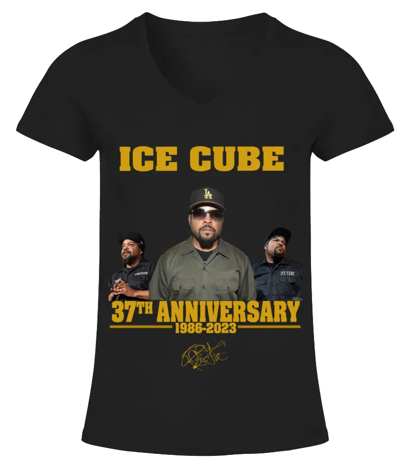 ICE CUBE 37TH ANNIVERSARY Camiseta cuello pico Mujer
