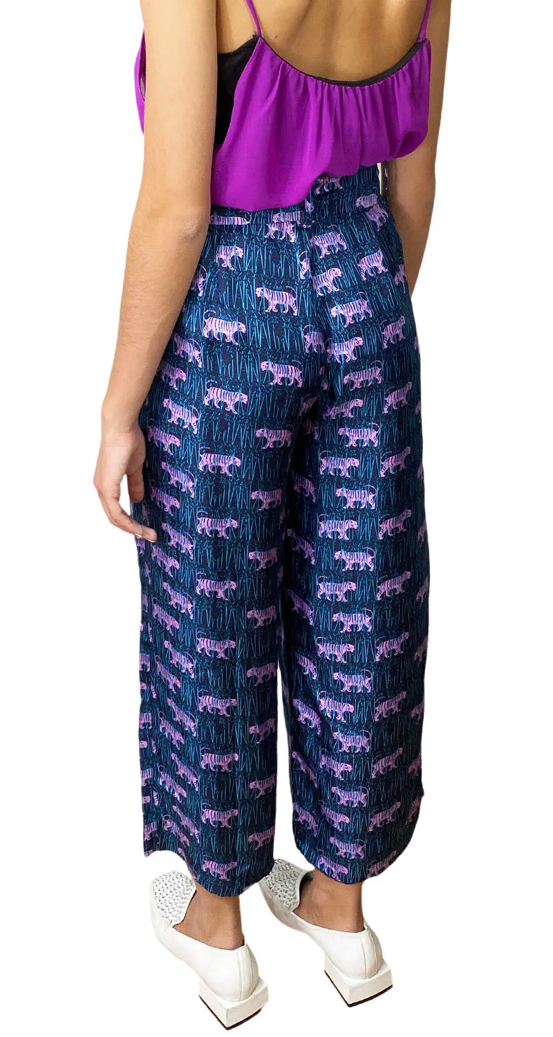JCREW Pantalón Seda Tigres
