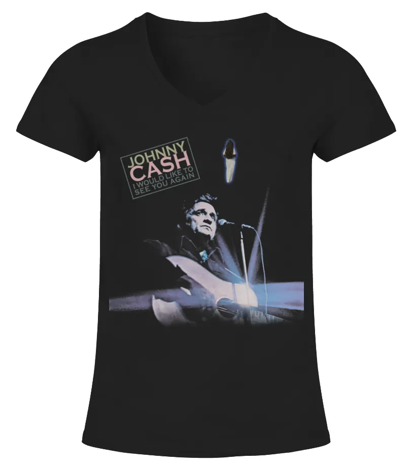 Johnny Cash WT (19) Camiseta cuello pico Mujer
