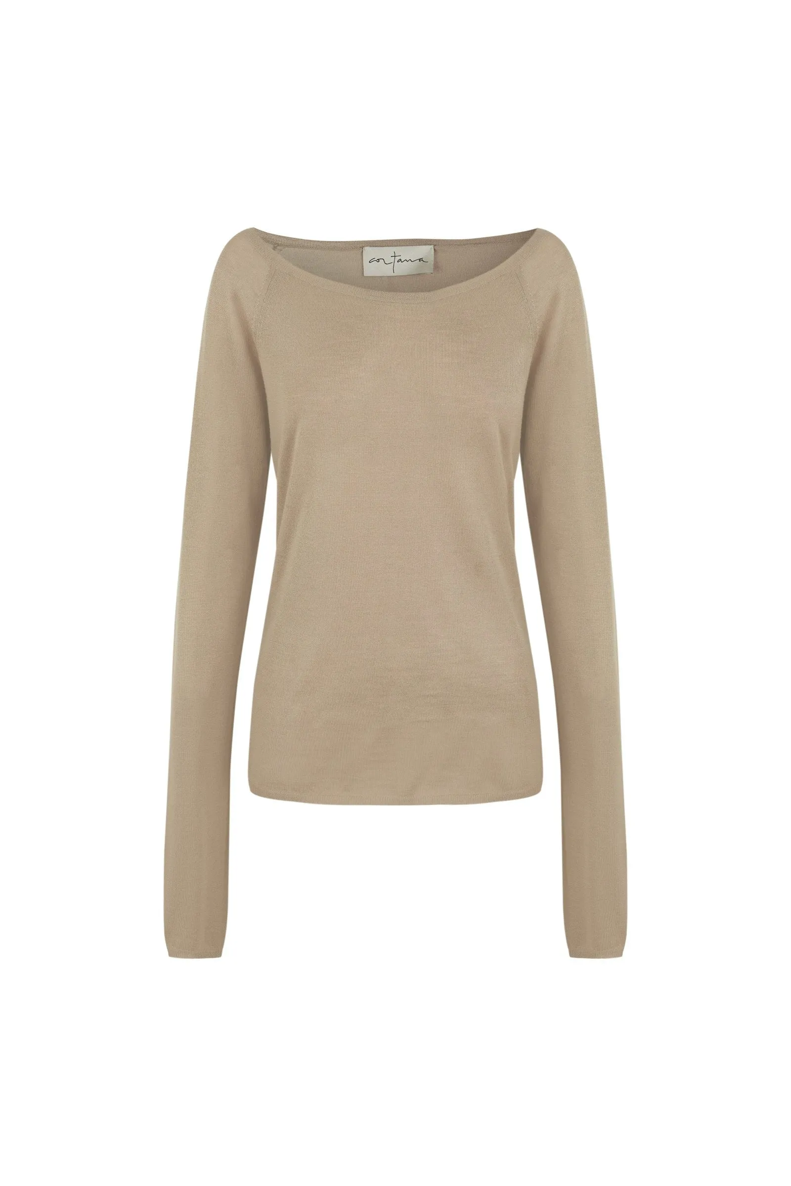 Kegon short, beige cashmere sweater
