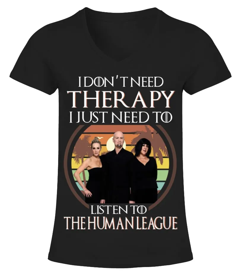 LISTEN TO THE HUMAN LEAGUE Camiseta cuello pico Mujer