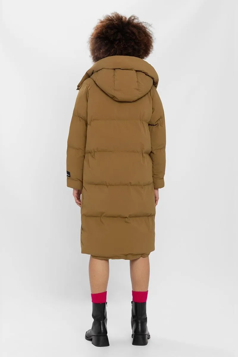 LOREAK MENDIAN CHAQUETA LARGA LANBRO BROWN OCHRE