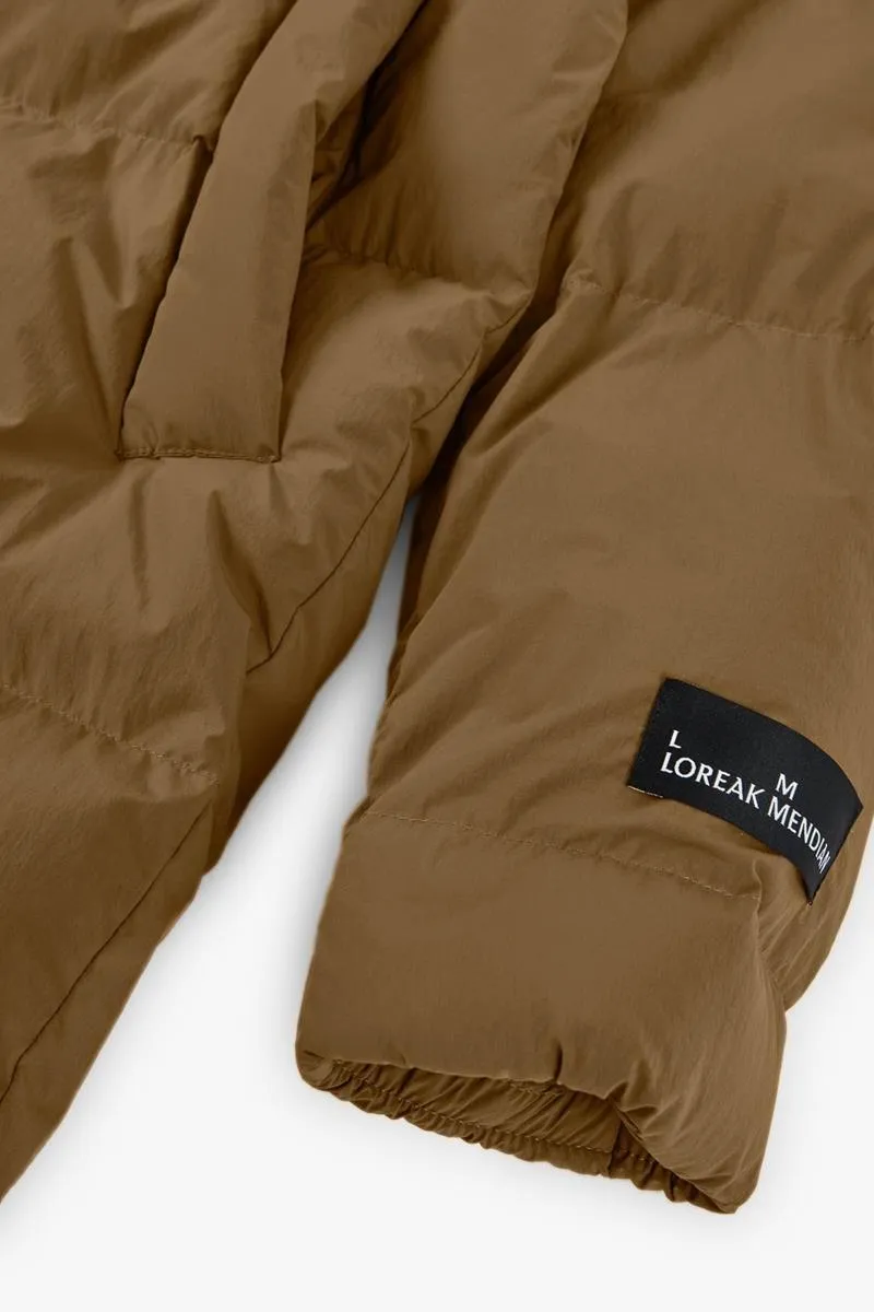 LOREAK MENDIAN CHAQUETA LARGA LANBRO BROWN OCHRE