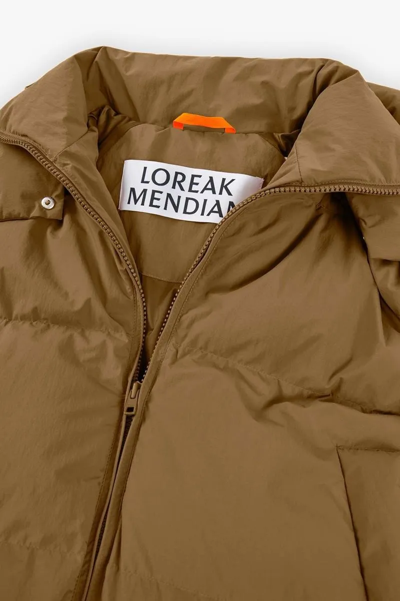 LOREAK MENDIAN CHAQUETA LARGA LANBRO BROWN OCHRE