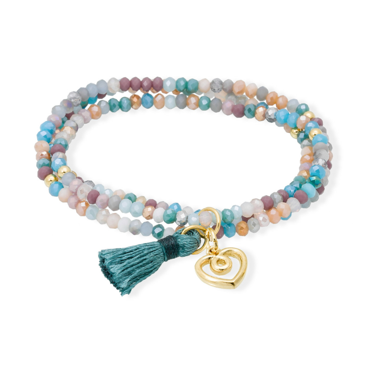 MARINA GARCIA PULSERA CORAZóN ZEN POMPóN AZUL  MARINA GARCÍA