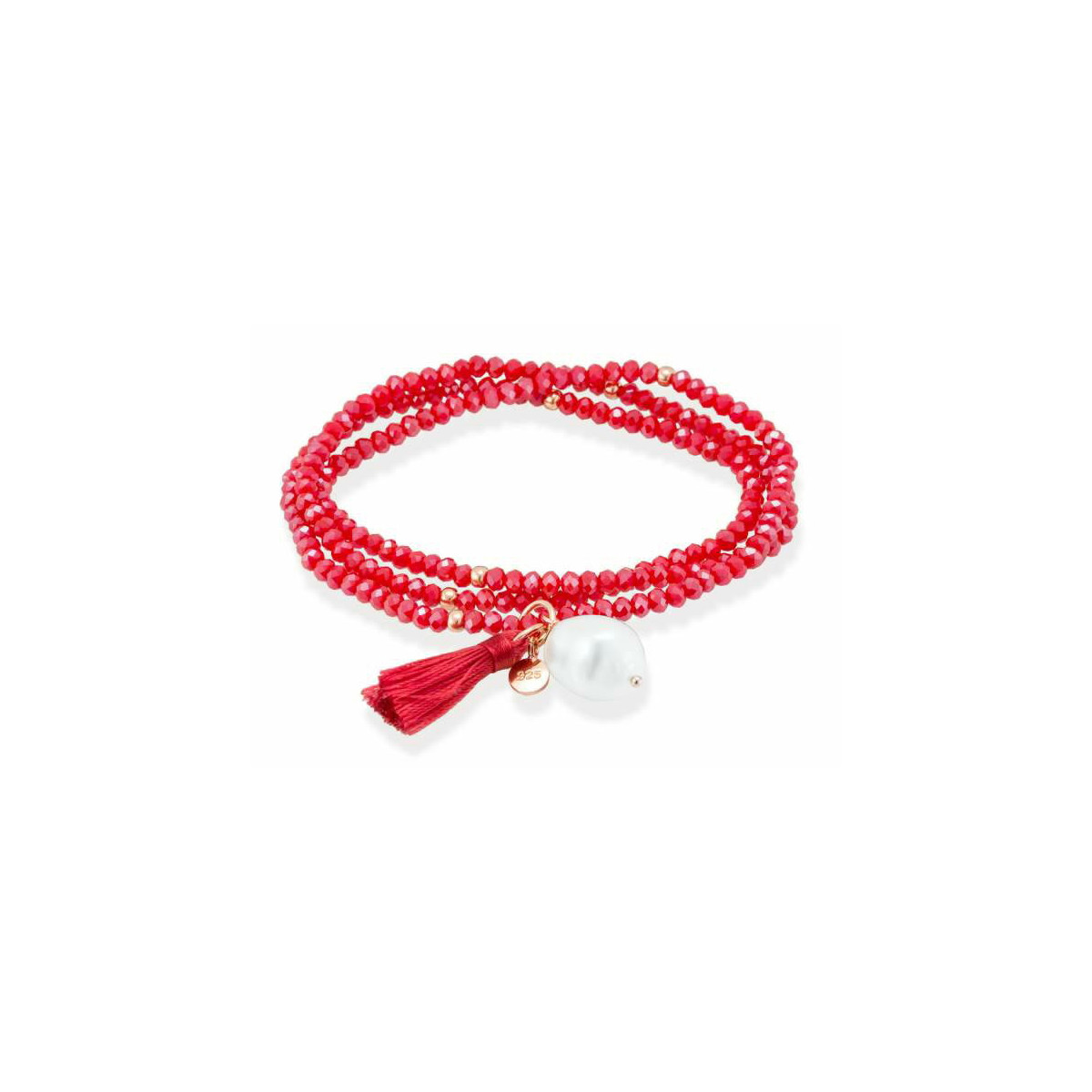 MARINA GARCIA PULSERA ZEN ROJA PERLA NATURAL  MARINA GARCÍA