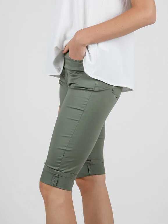 Max & Liu Pantalón capri de algodón para mujer