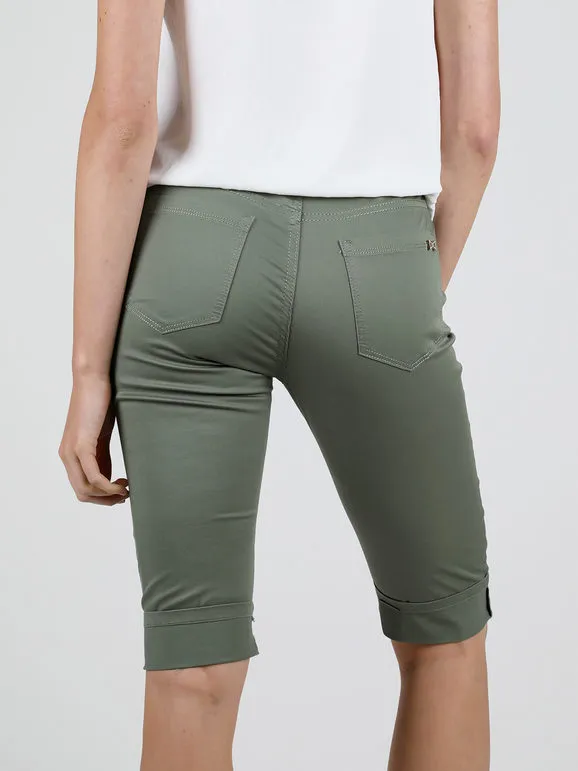 Max & Liu Pantalón capri de algodón para mujer