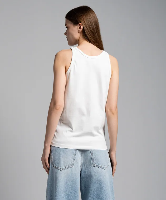 Max Mara Sportmax White EDICOLA top with crystal