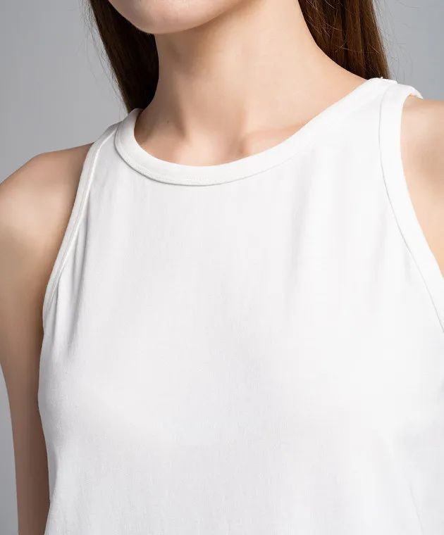 Max Mara Sportmax White EDICOLA top with crystal