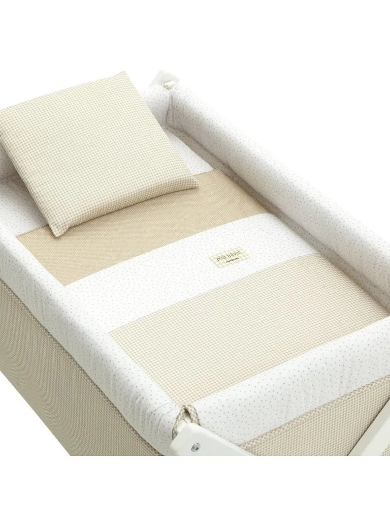 MINICUNA TIJERA MADERA VICHY10 BEIGE/BCO 55x87x74 CM