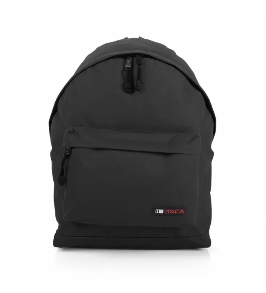 MOCHILA Y PORTATODO NEGRO 31X43X14CM