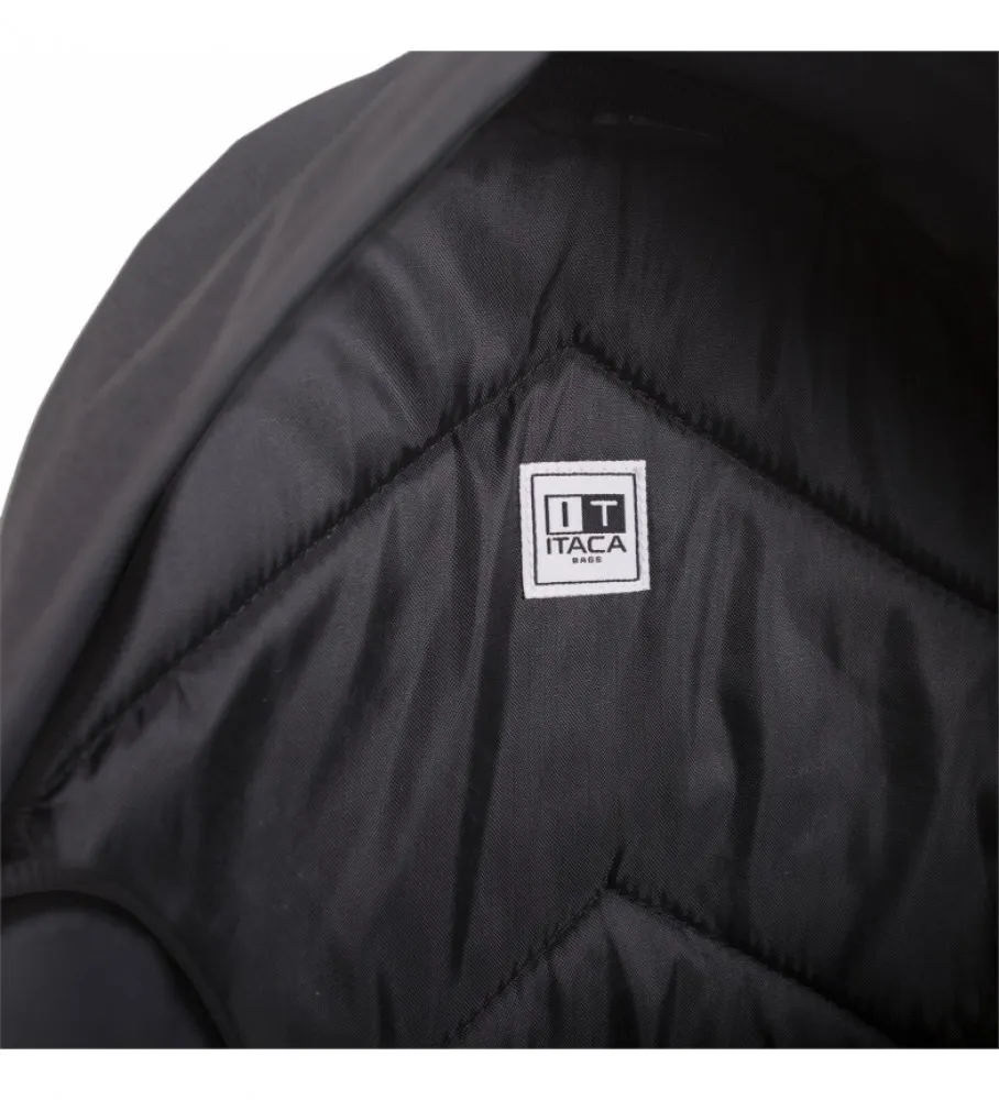 MOCHILA Y PORTATODO NEGRO 31X43X14CM