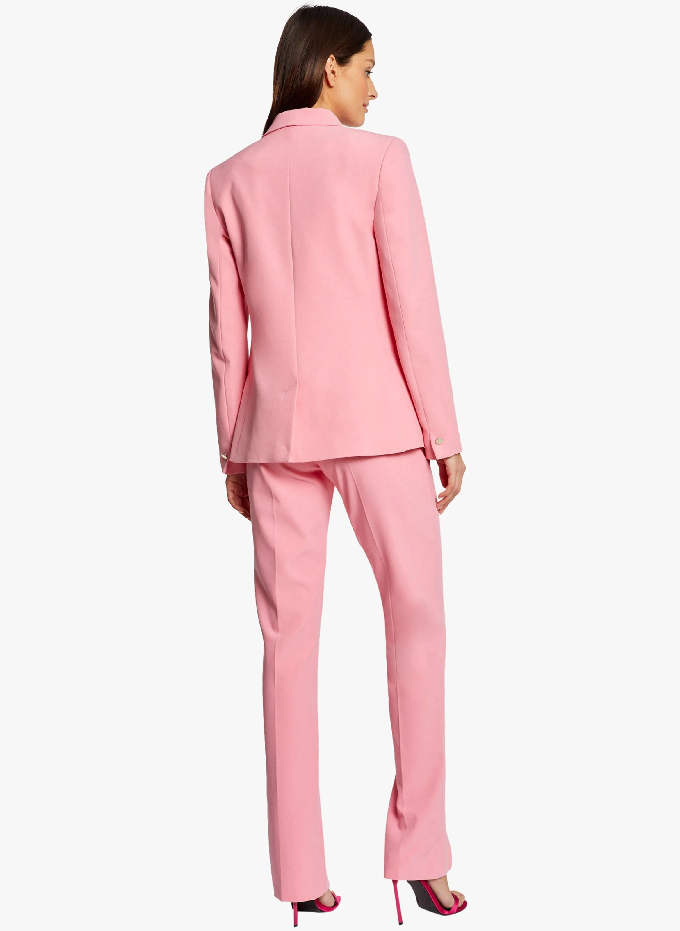 MORGAN VECREW.F  CHAQUETA ENTALLADA CON CUELLO CON SOLAPA EN ROSA