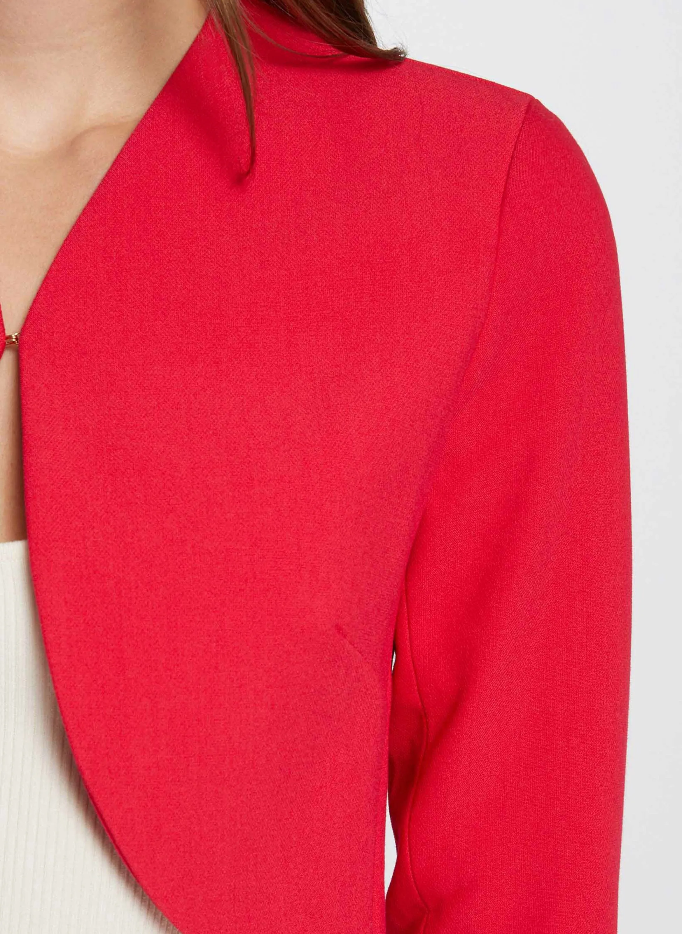 MORGAN VELEO.F  CHAQUETA BOLERO RECTA EN ROJO