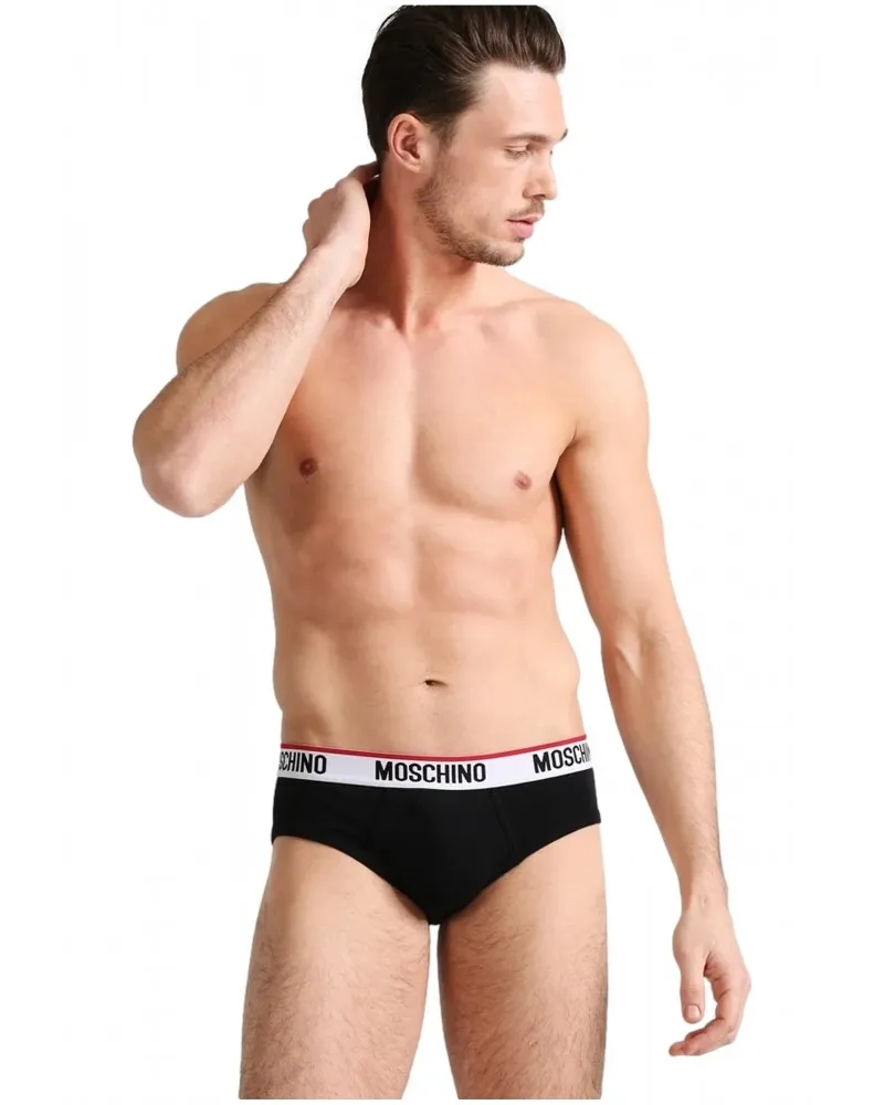 MOSCHINO  PACK 2 SLIPS CON LOGO Y VIVOS EN CONTRASTE