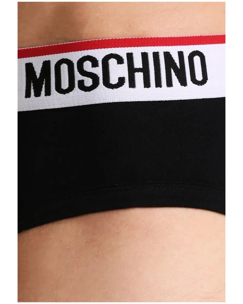 MOSCHINO  PACK 2 SLIPS CON LOGO Y VIVOS EN CONTRASTE