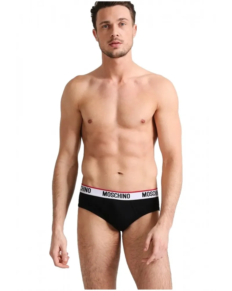 MOSCHINO  PACK 2 SLIPS CON LOGO Y VIVOS EN CONTRASTE