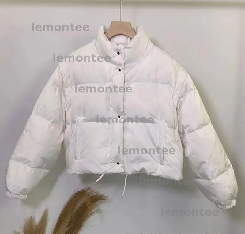 Mujeres de la chaqueta de invierno Triángulo de lujo insignia de ropa de abrigo mangas de diseñador de diseñador desapacitado al