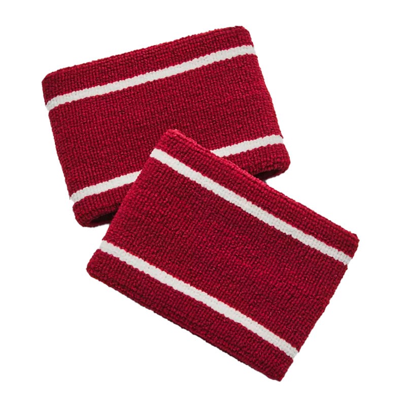 MUÑEQUERAS UA STRIPED PERFORMANCE GRANATE