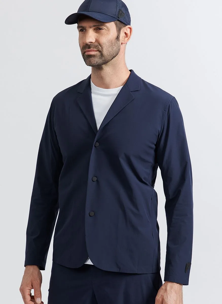 NEW MAN ROAD  CHAQUETA CON CUELLO SASTRE EN AZUL