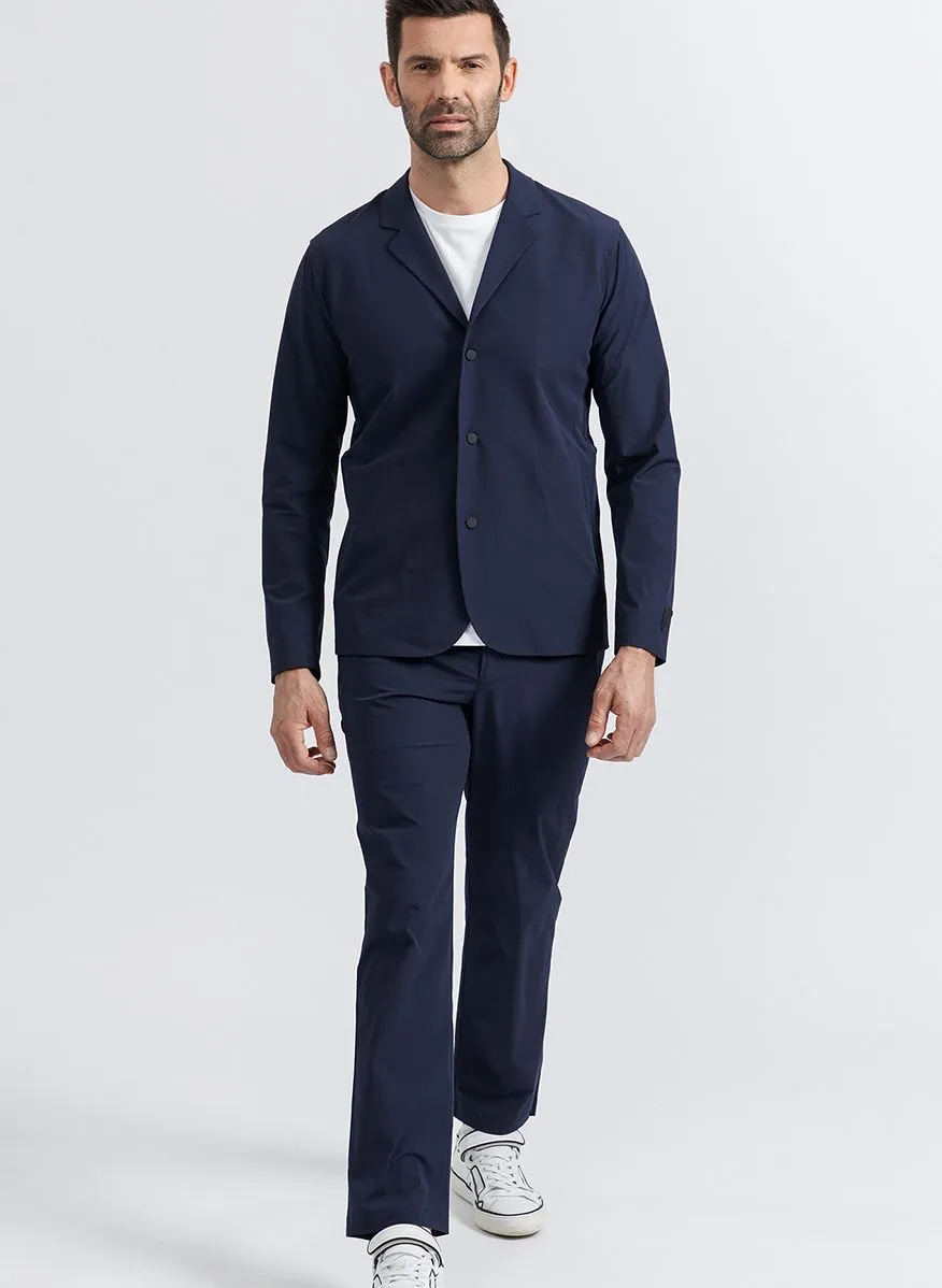NEW MAN ROAD  CHAQUETA CON CUELLO SASTRE EN AZUL