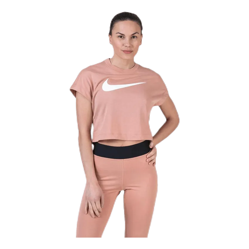 Nike Swoosh SS Crop Top Red