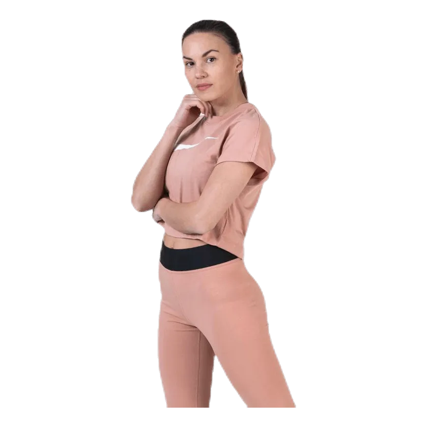 Nike Swoosh SS Crop Top Red