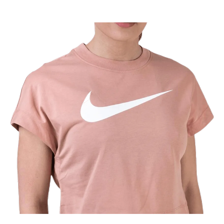Nike Swoosh SS Crop Top Red