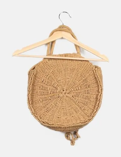 NoName Bolso beige rafia