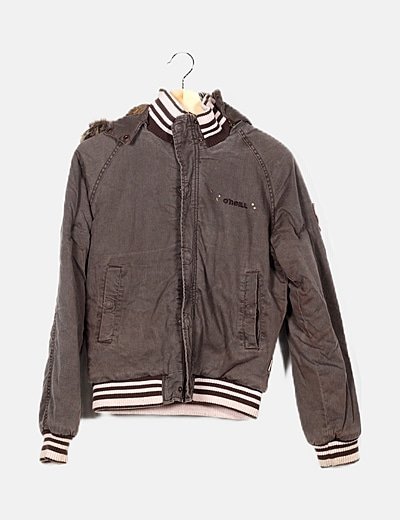 O'neill Parka verde espalda estampada
