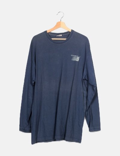 OXBOW Sudadera azul estampado espalda