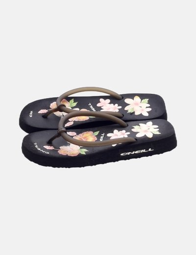 O´neill Chancla negra floral