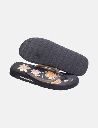 O´neill Chancla negra floral