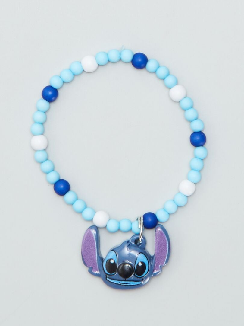 PACK DE 2 PULSERAS DE PERLAS 'STITCH'  AZUL