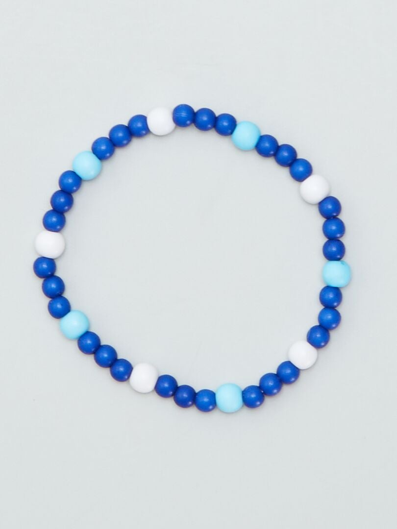 PACK DE 2 PULSERAS DE PERLAS 'STITCH'  AZUL